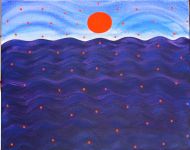 Mid-Ocean Sunrise in Acrylic Paintings at Healing SpiritScapes