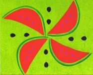 Sacred Watermelon I in Acrylic Paintings at Healing SpiritScapes